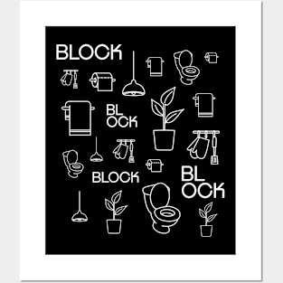 block white flash Posters and Art